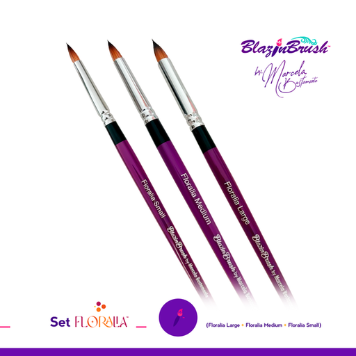 Set de Brochas Blazin – Floralia by Marcela Bustamante (S/M/L) - Bond's Boutique