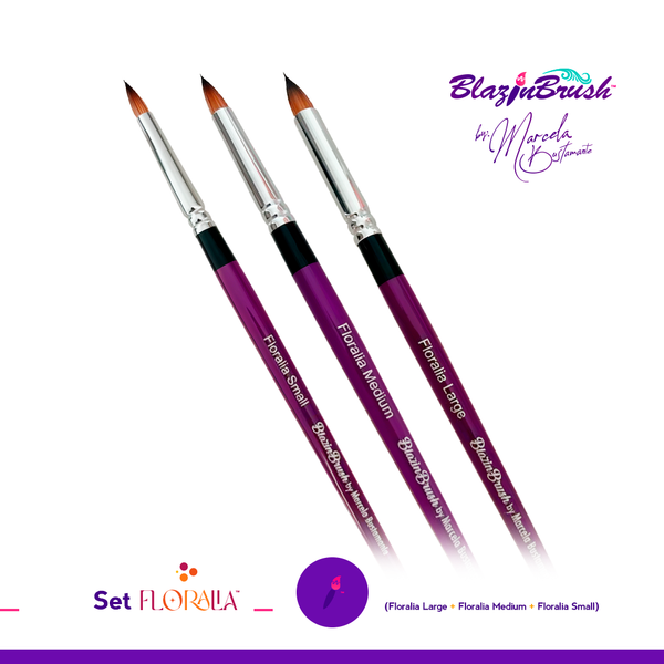 Set de Brochas Blazin – Floralia by Marcela Bustamante (S/M/L) - Bond's Boutique
