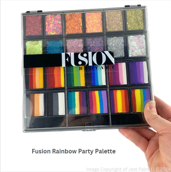 Fusion Body Art - 12 Split Cakes & 12 Glitter Creams - Rainbow Party