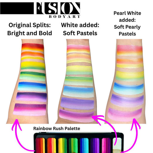 Fusion Body Art - Face Painting Palette - Thin Strokes - RAINBOW RUSH - Bond's Boutique