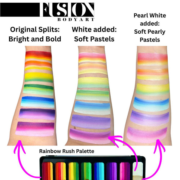 Fusion Body Art - Face Painting Palette - Thin Strokes - RAINBOW RUSH - Bond's Boutique