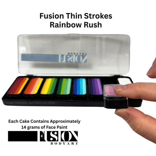 Fusion Body Art - Face Painting Palette - Thin Strokes - RAINBOW RUSH - Bond's Boutique