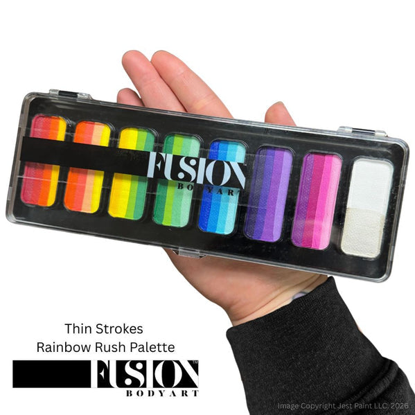 Fusion Body Art - Face Painting Palette - Thin Strokes - RAINBOW RUSH - Bond's Boutique