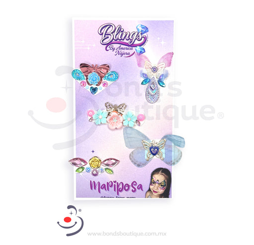 Bling Face Jewels- Mariposas - Bond's Boutique