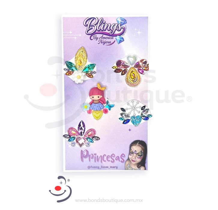 Bling Face Jewels- Princesas - Bond's Boutique