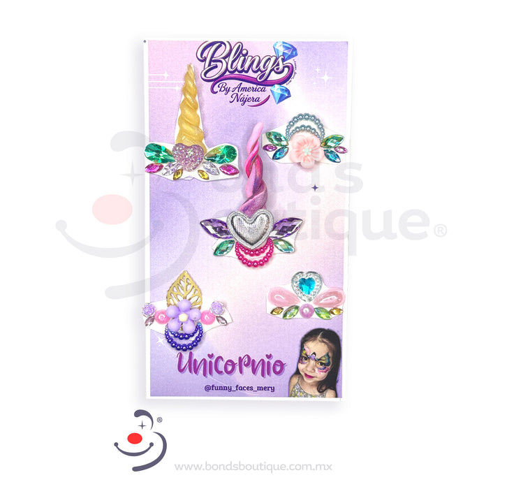 Bling Face Jewels- - Unicornio - Bond's Boutique