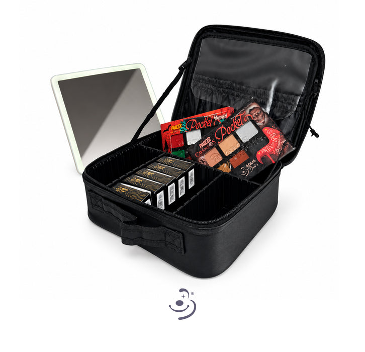Organizador de cosmeticos con espejo - Negro