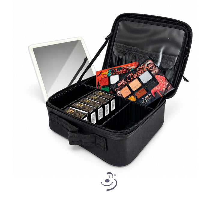 Organizador de cosmeticos con espejo - Negro