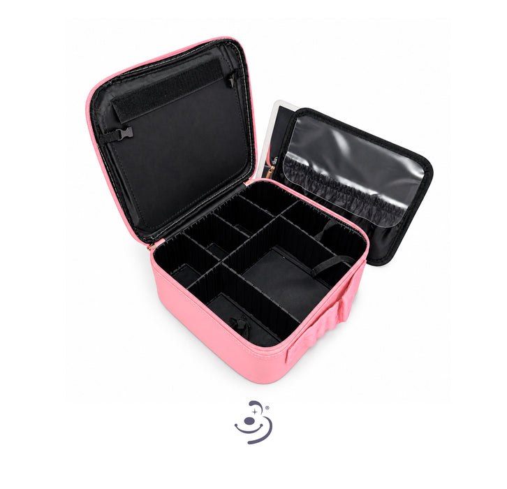 Organizador de cosmeticos con espejo - Rosa