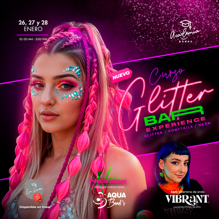 Apartado del "Curso Glitter Bar Experience"- PRESENCIAL - 26, 27 y 28 de Enero