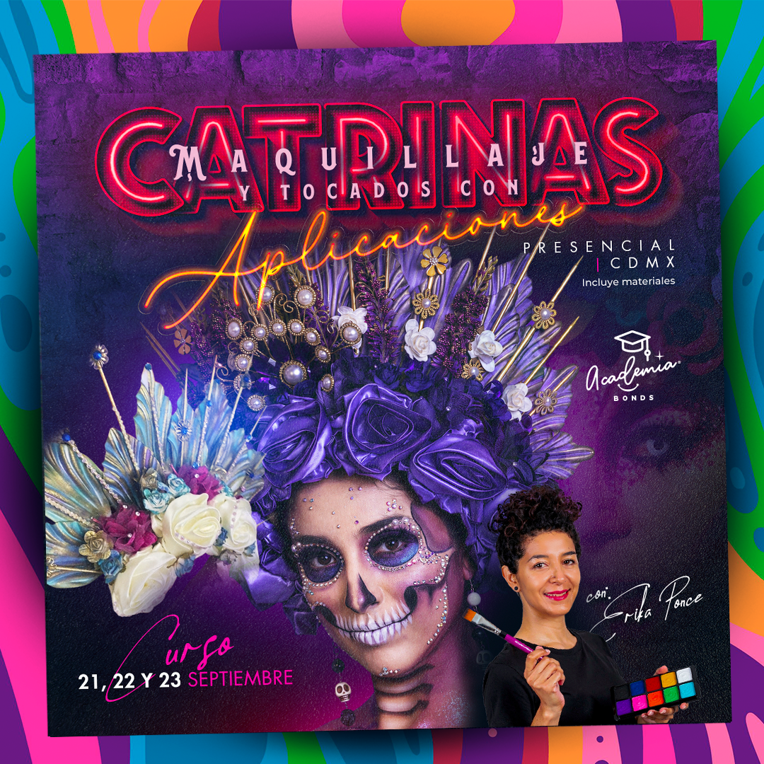 Apartado del “Curso de Maquillaje para Catrinas y Tocados con aplicaciones” - PRESENCIAL: 21, 22 y 23 de Septiembre