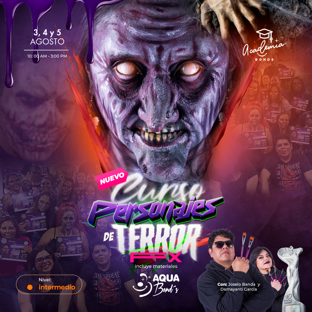 Apartado del “Curso Personajes de Terror FX” - PRESENCIAL - 3, 4 y 5 de Agosto