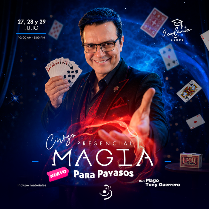 Apartado del curso "Curso de Magia para payasos"- PRESENCIAL - 27, 28 y 29 de Julio