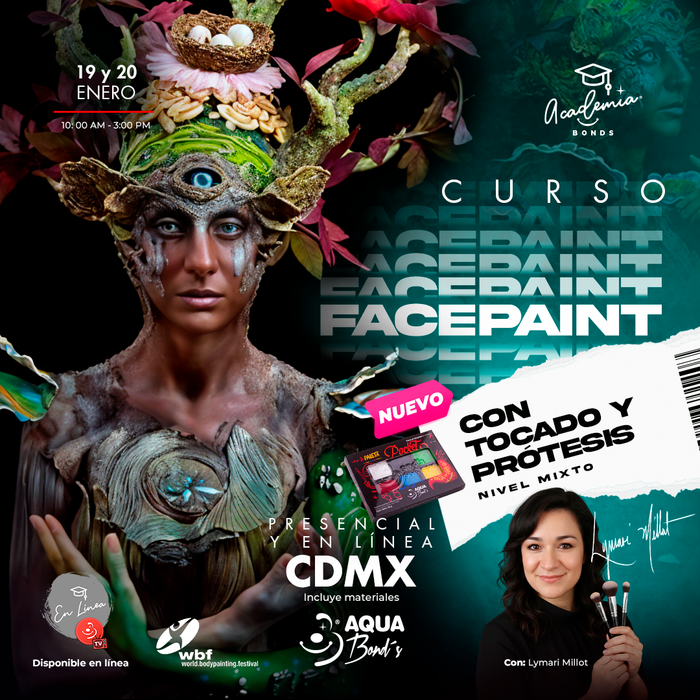 Apartado del "Curso FACEPAINT con tocado y prótesis" - PRESENCIAL - 19 y 20 de Enero