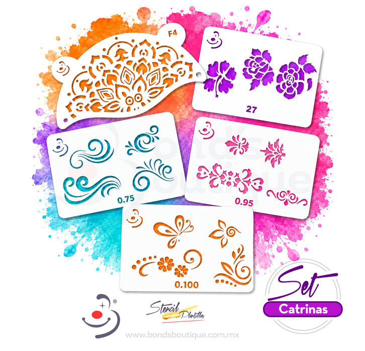 Stencil para catrinas