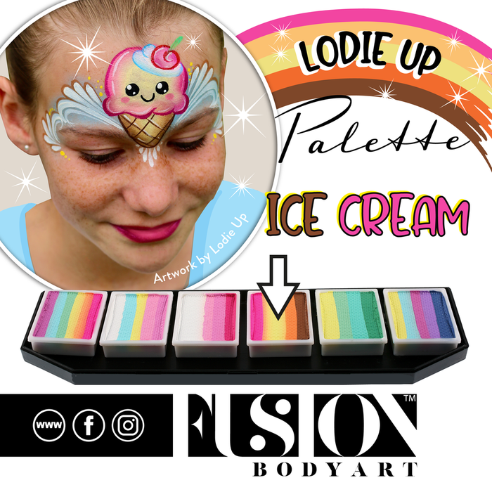 Fusion Body Art - Lodie Up Face Painting Paletter- Cute Pastel Rainbow
