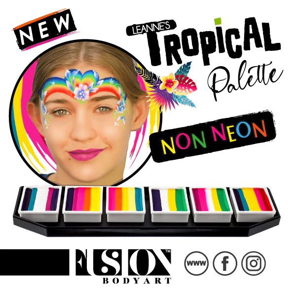 Fusion Body Art & FX - Spectrum Palette | Tropical Collection by Leanne Courtney (NO NEON)